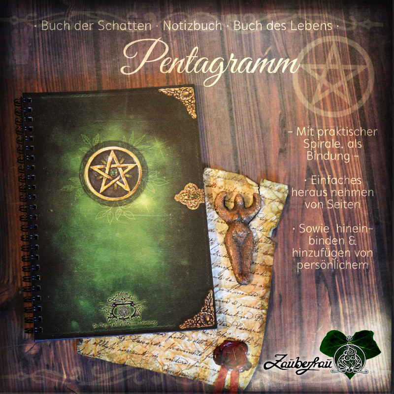 Pentagramm Tagebuch Notizbuch Buch der Schatten 